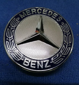 奔驰车标C级E级S级E300E260LS400黑色蓝色星徽标机盖中网保险杠小