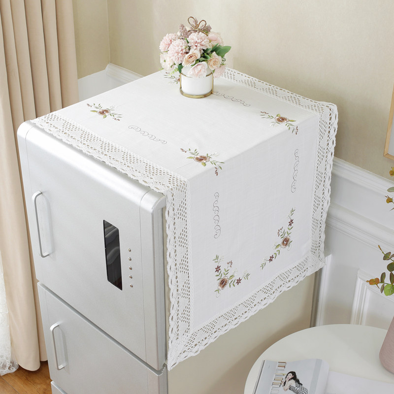 唯米51简约百搭蕾丝布艺单开门冰箱防灰尘多用盖巾双开门冰箱罩套,居家布艺,万能盖巾,淘宝优惠券,粉丝福利购,淘宝优惠卷