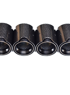 适用于宝马M2 M3 M4 F80F82F83F87排气管改装AK碳纤M标四出黑尾喉