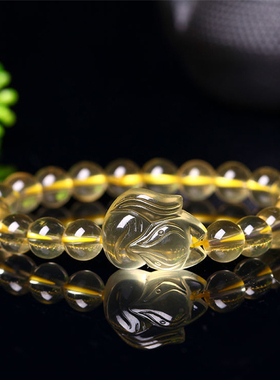 手串灵狐天然黄水晶