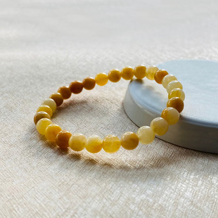 【赠运费险】天然老黄玉手链 单圈黄龙玉手链 黄玉石手串