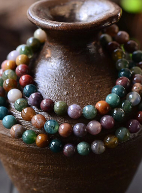 天然水草玛瑙百搭多宝手链