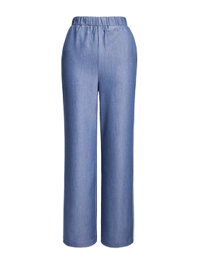 宽松颜域休闲高腰阔腿裤