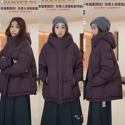 【专柜3.2K 】【宣布本年度好看短款羽绒】颜域25冬翻领连帽