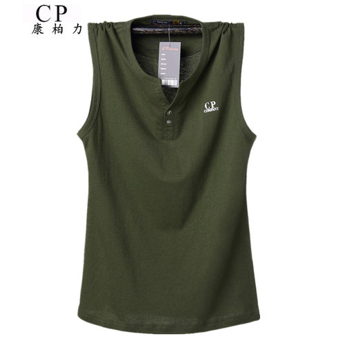 夏季潮胖纯棉宽松加肥加大码背心