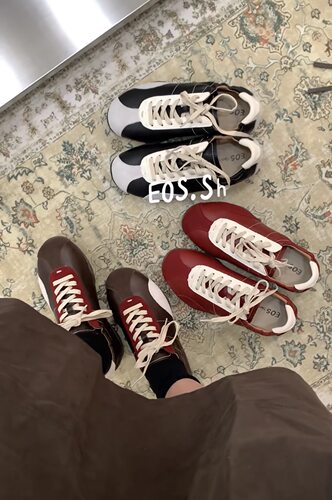 EOS德训鞋女2026秋季新款真皮复古休闲运动鞋百搭阿甘鞋板鞋潮鞋