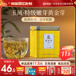 2025年新茶芳羽白茶黄金芽正宗安吉特级白茶黄金叶绿茶罐装 50g