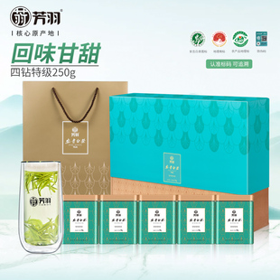 2024年新茶芳羽安吉白茶明前特级茶叶礼盒装250g绿茶端午送礼长辈