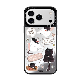 14plus 睡懒觉猫咪适用于苹果17promax手机壳 iphone16promax 15pro 12p套case磁吸手机壳手链 13p