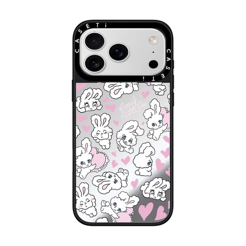 爱心顽皮小白兔适用于苹果17promax手机壳/iphone16promax/15pro/14plus/13p/12p套case磁吸手机壳手链