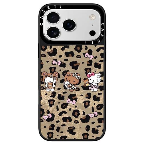 个性辣妹豹纹KT猫可爱凯蒂猫适用iPhone187Promax苹果壳潮牌17防摔套16个性15女14