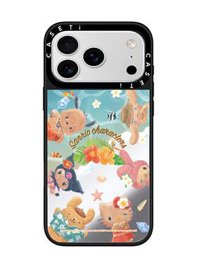 夏威夷度假黑皮kt猫凯蒂猫适用于苹果17promax手机壳/iphone16promax/15pro/14plus/13p/12p套case磁吸手机壳