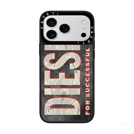 DIESEL涂鸦迷彩适用于苹果17promax手机壳/iphone16promax/15pro/14plus/13p/12p套case磁吸手机壳手链
