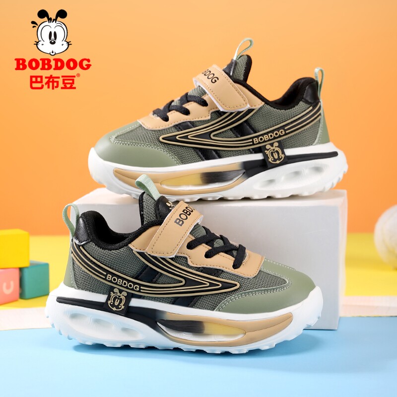 巴布豆童鞋儿童运动鞋2026春季新款网面透气男童防滑跑步鞋女童鞋