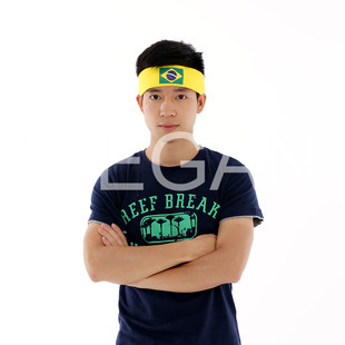 巴西狂欢节头饰帽子足球巴西运动会入场仿真道具男女童运动会装饰