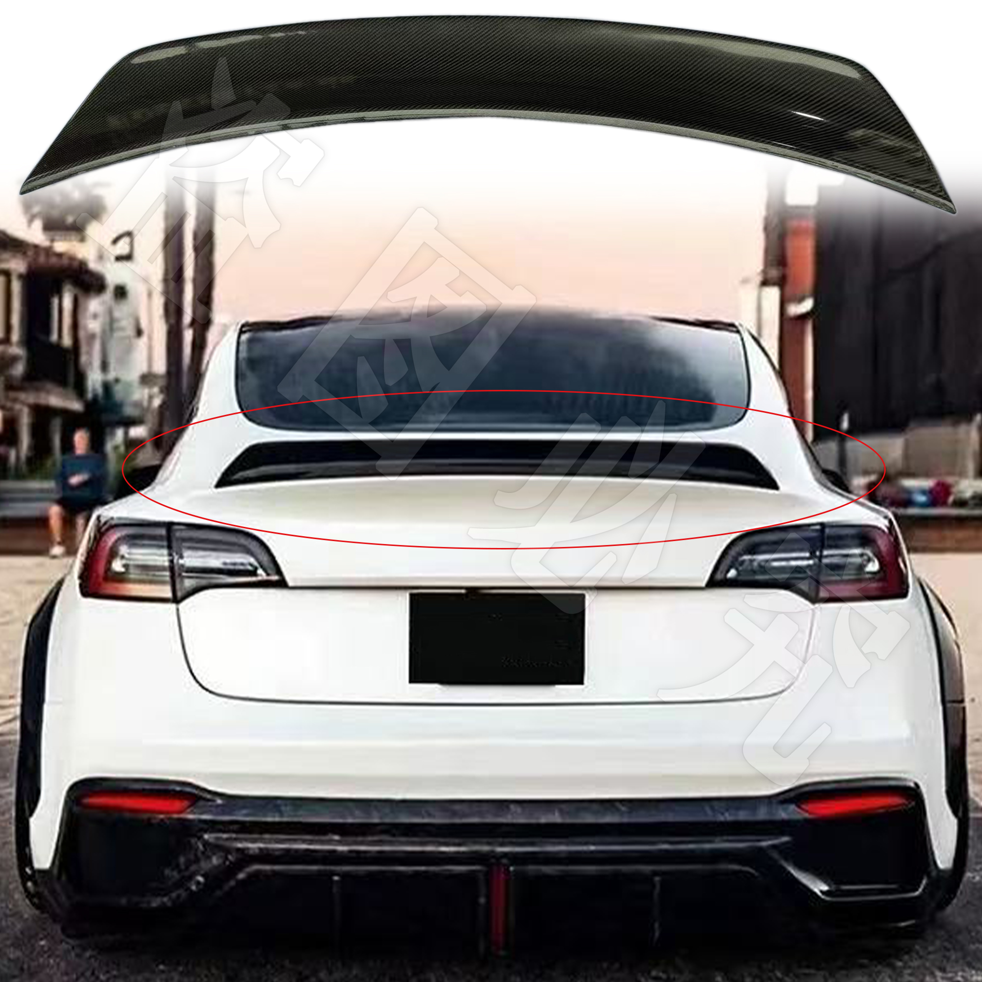 适用于17-22特斯拉model 3改装IMP款尾翼碳纤维导流板定风翼压翼