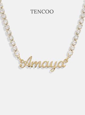 【ins辣妹配饰】TENCOO定制网球链名字项链 ins风定制字母链