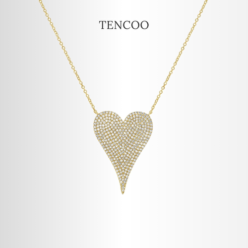 高级感心形满钻项链s925吊坠