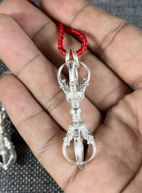 五股金刚杵降魔杵纯银男女通用