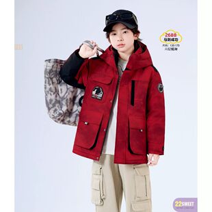 童装羽绒服九成品男女童派客服脱卸款半成品壳翻新定制加工2688T