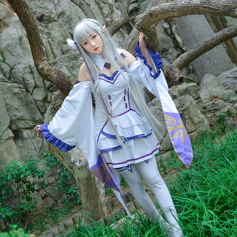 re:从零开始的异世界生活cos艾米莉亚cosplay女装假发鞋子