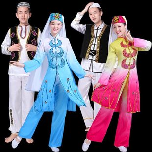 东乡族回族舞蹈服装女成人宁夏少数民族表演服男女款舞台表演