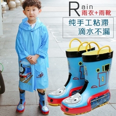 Phiên bản Hàn Quốc của giày ống mưa nữ giày nước dành cho người lớn màu đen thời trang nêm có đai chống nước giày cao su giày đế giày chống trượt giày chống nước nữ