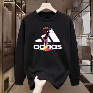 卫衣男纯棉春秋2026新款圆领长袖打底衫潮流百搭休闲秋冬加绒上衣