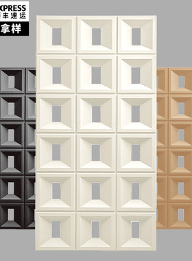 网红pu水泥构件空心砖九宫格abs双面艺术装饰背景镂空隔断构建墙