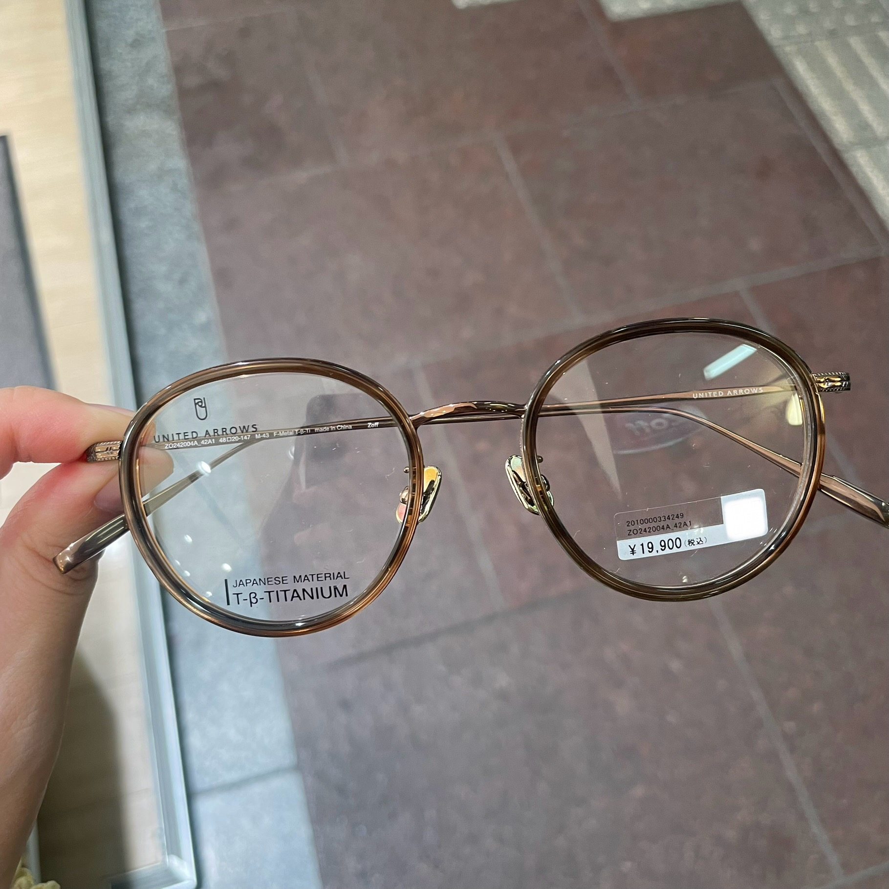 有鼻托眼镜框ZOFF圆形钛金属男女