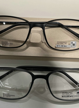 日本代购ZOFF SMART 超轻方框ZJ211004男款近视眼镜送镜片