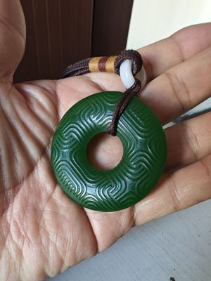 7000年特价和田玉碧玉龙纹平安扣吊坠挂件男女款玉佩玉坠玉环挂件