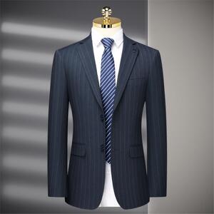 梦特娇桑蚕丝西装中年男士单西商务休闲高档羊毛西服外套春秋免烫