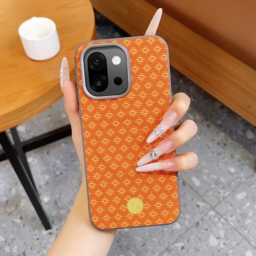 适用一加15t手机壳1加15r时尚花纹1+15素皮oneplus13t全包后壳1十13s潮牌oppo皮革CPH2767磁吸plz110新款plk