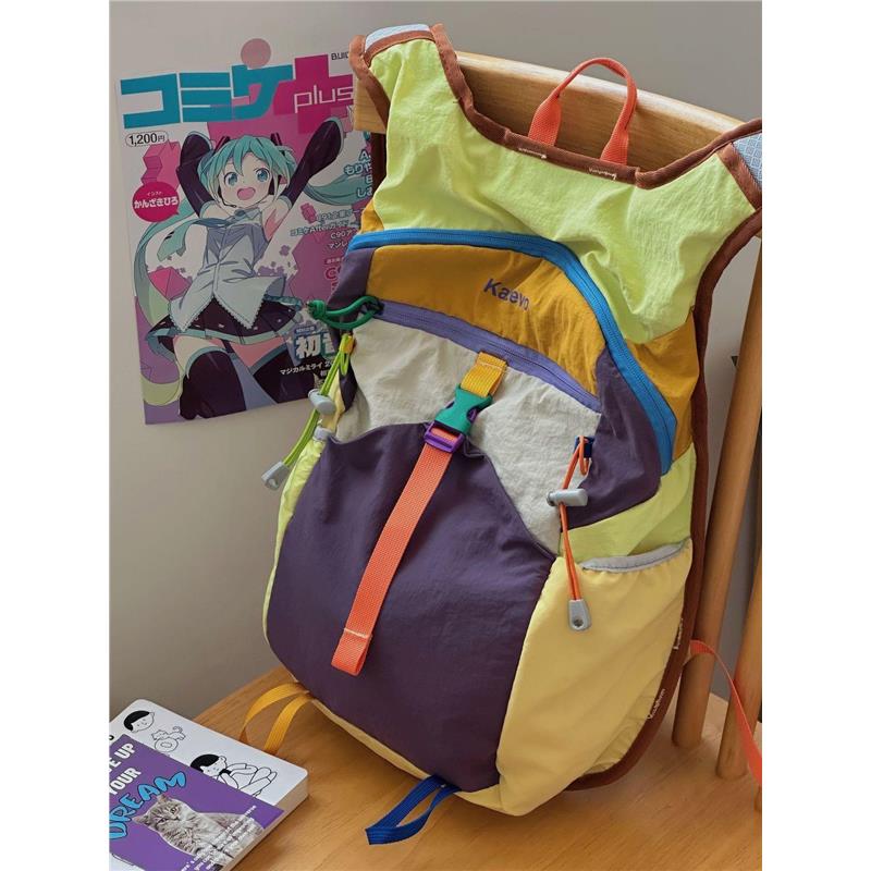 旅游新款户外徒步登山包女多巴胺小众ins旅行包休闲百搭骑行背包