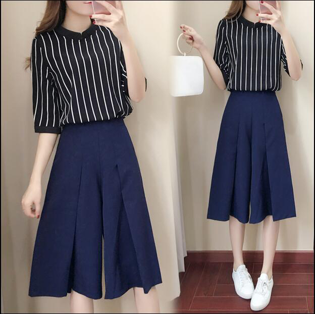 女装便宜衣服夏季新款雪纺连衣裙短袖碎花裙宽松条纹裙子9.9元