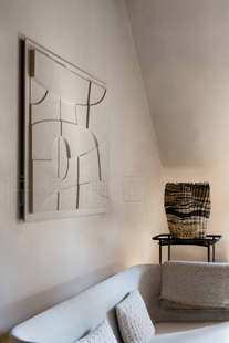 新品轻奢客厅3d立体抽象实物画简约玄关沙发侘寂风装饰画设计师挂