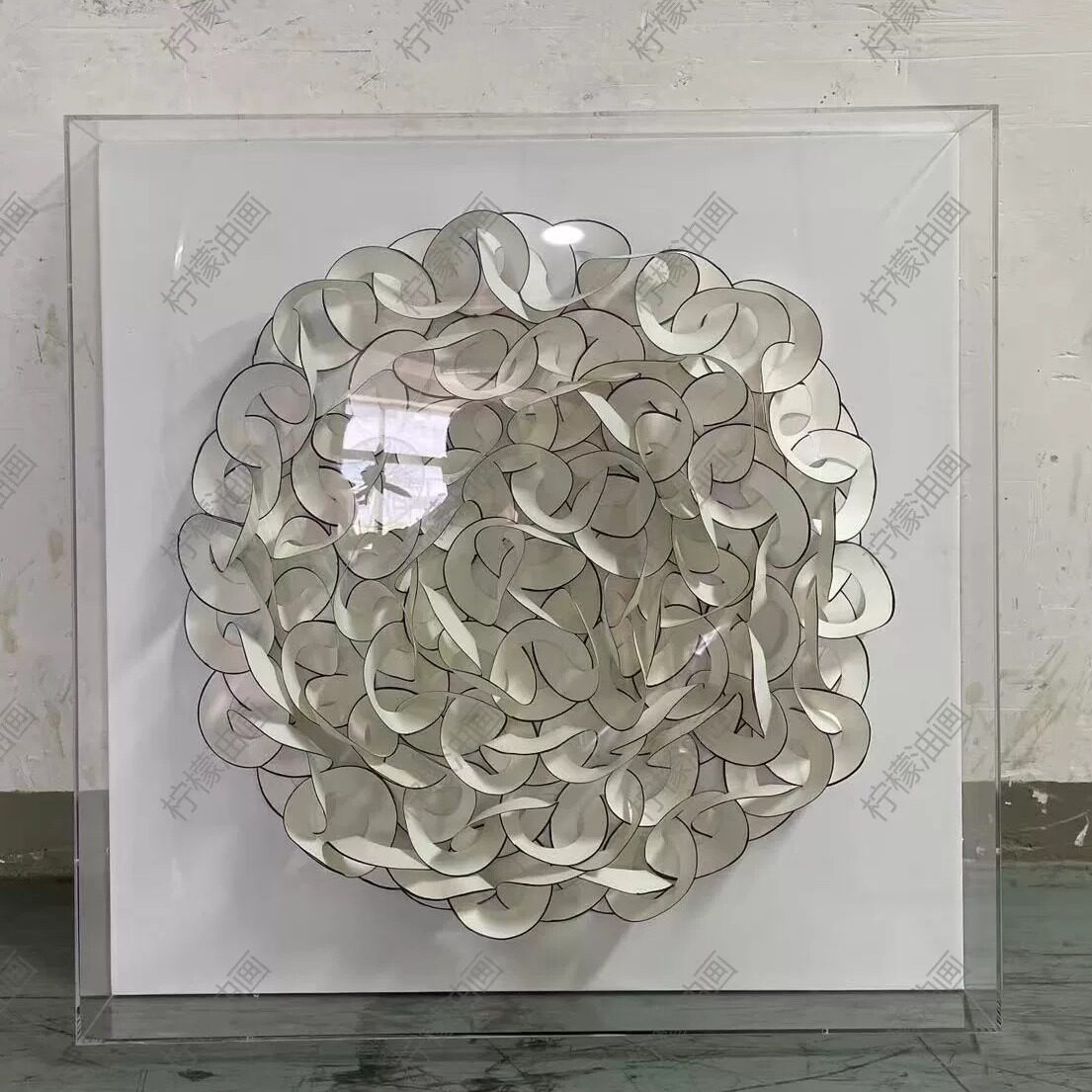 高档立体几何立体纸艺装饰画酒店现代装饰画