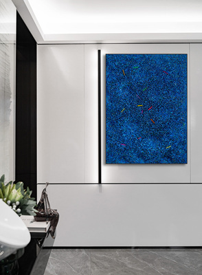 柠檬油画手工纸艺拼贴艺术画酒店样板间挂画设计师款立体装饰画