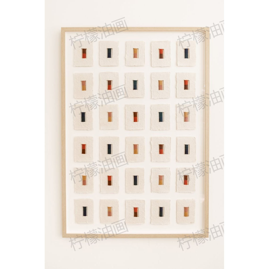 现代简约棉线纸艺组合实物画客厅装饰画高级感挂画民宿酒店壁画图片