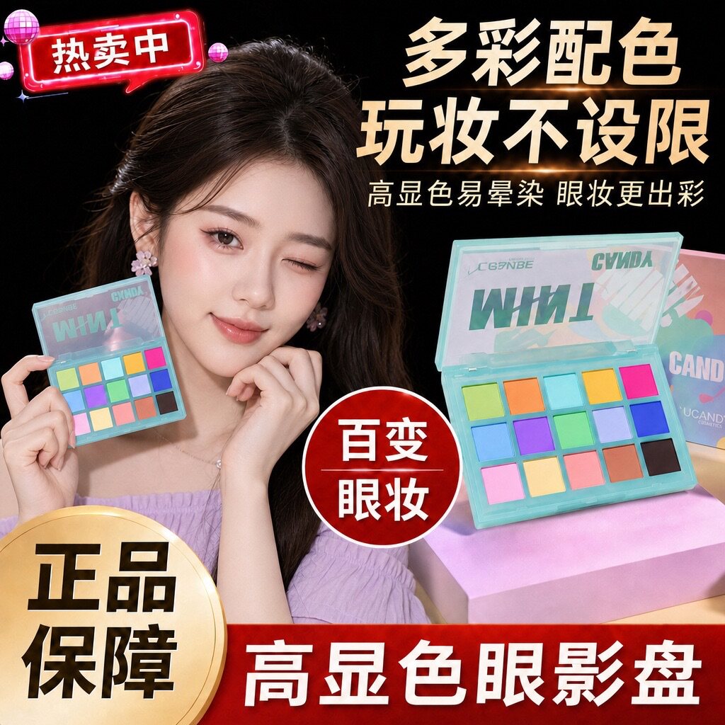 绿色生活15色哑光眼影盘