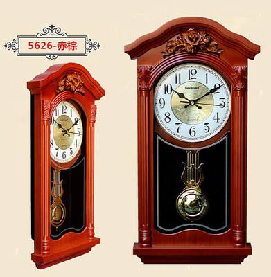 正品海之星老式敲点中式欧式客厅摇摆整点报时挂钟表复古时钟钟表
