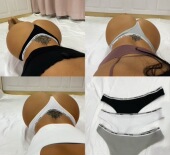 内裤 女运动健身性感欧美大码 纯棉裆无痕 PINKY高腰Tback丁字裤