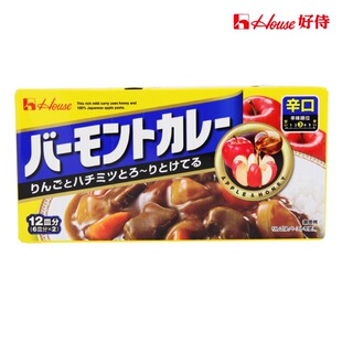 新日期日本好侍咖喱House佛蒙特苹果咖喱块日式经典咖喱调味料230