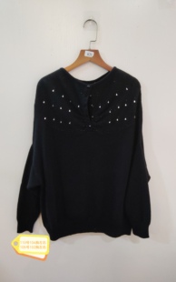 多码 咨询库存下单 数 休闲上衣 黑色毛衣长袖