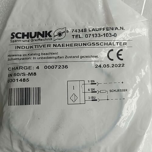 议价SCHUNK传感器IN 60/S-M8IN 80/S-M8IN 100/S-M8