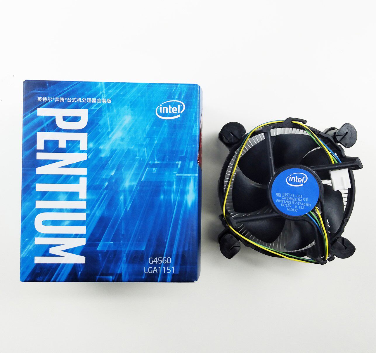 INTEL原装风扇散热器 原盒装4针温控调速 电脑1151 1200 12代风扇