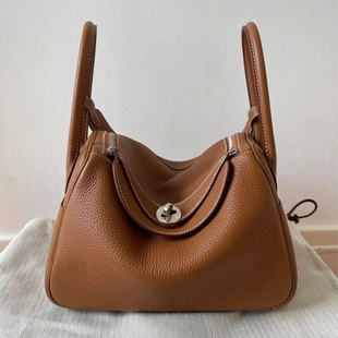 26 30进口TC皮Lindy医生包女单肩斜挎包大容量金扣极简风手提包包