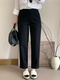 面试裤 小个子专属小黑裤 烟管裤 通勤日常休闲松紧腰西裤 子 神裤