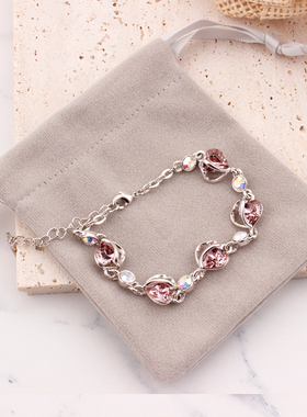 灰色鹿皮绒布袋收纳项链耳环防尘首饰包珠宝纸袋 Jewellery pouch